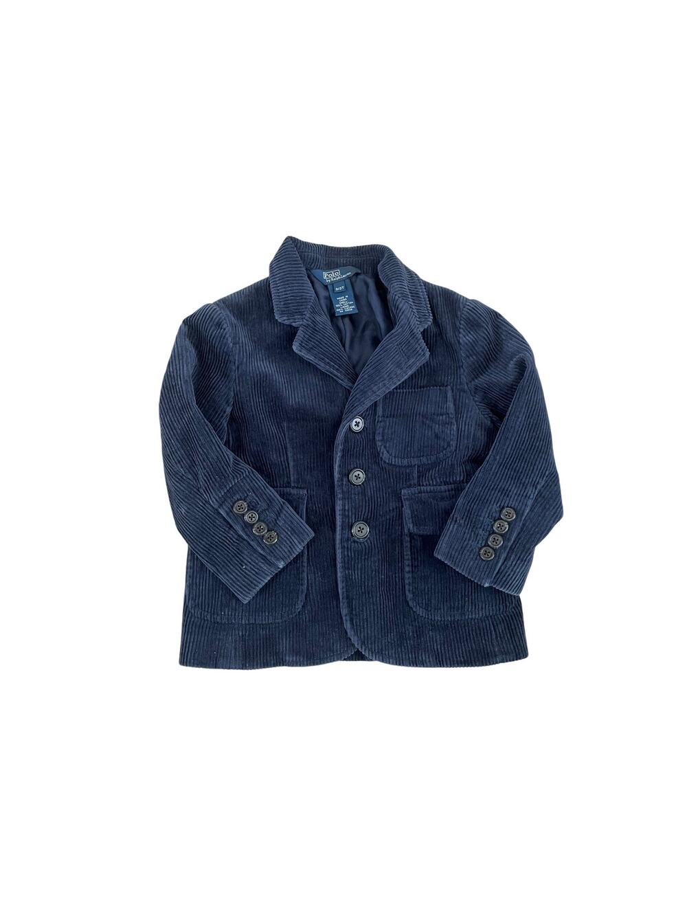 Polo Ralph Lauren Boys Corduroy Blazer Navy‎ Preppy Sport Coat 3T